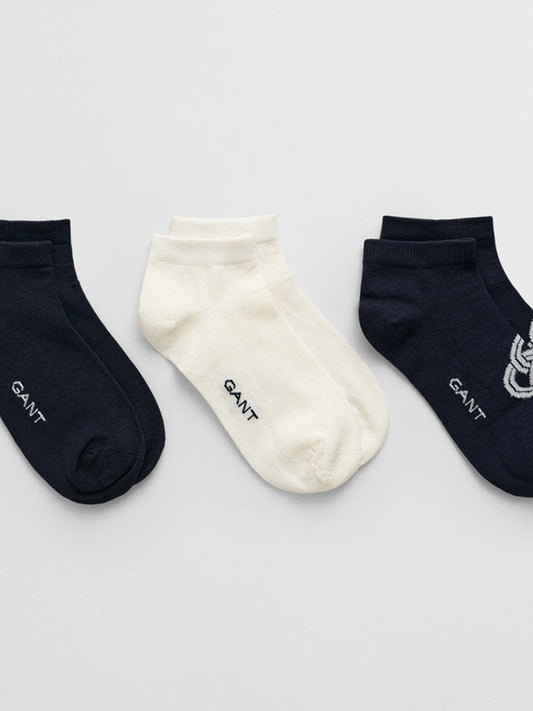 Gant Women Navy Blue Patterned Ankle Length Socks