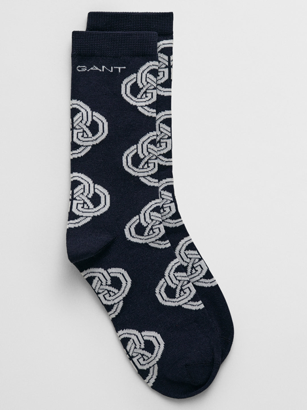 Gant Women Navy Blue Patterned Calf Length Socks