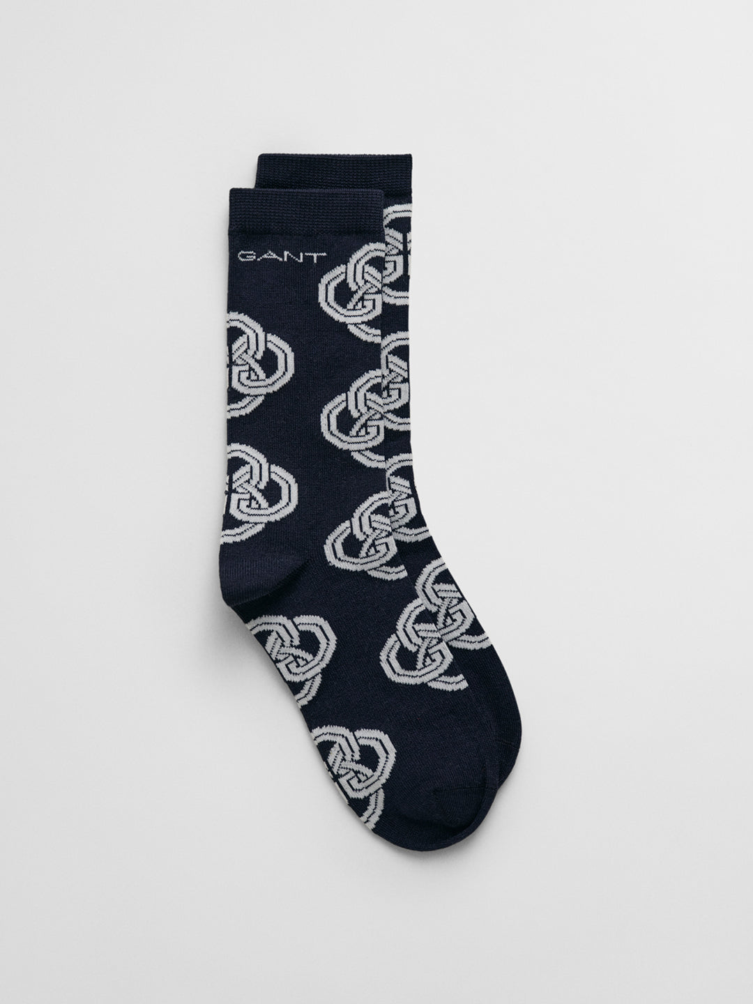 Gant Women Navy Blue Patterned Calf Length Socks