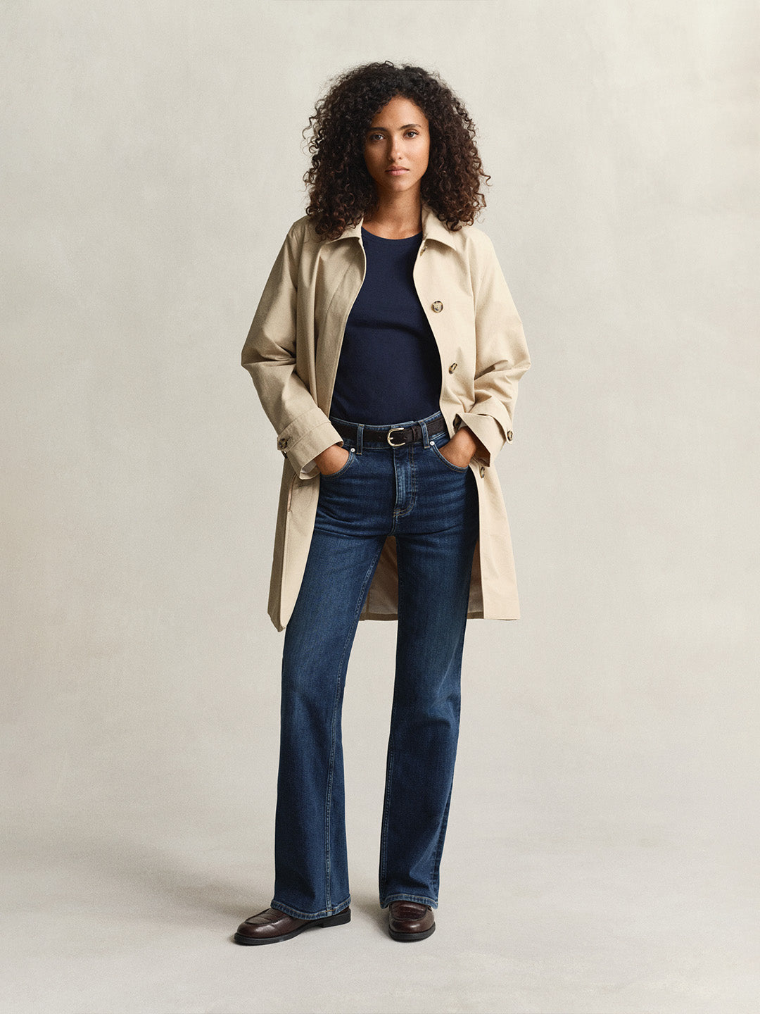 GANT Women Navy Blue Regular Fit Shield T-Shirt