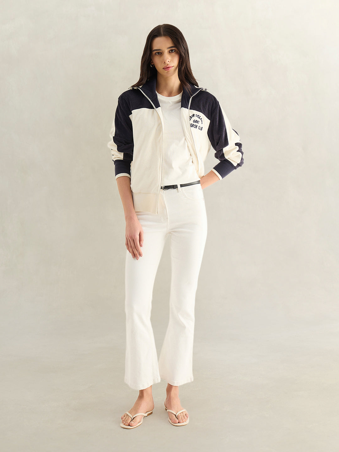 GANT Womens White Round Neck T-Shirt