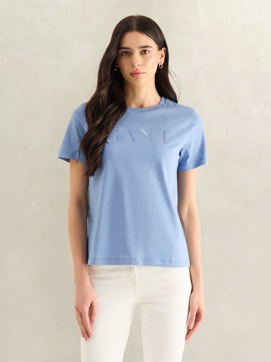 GANT Womens Blue Round Neck T-Shirt