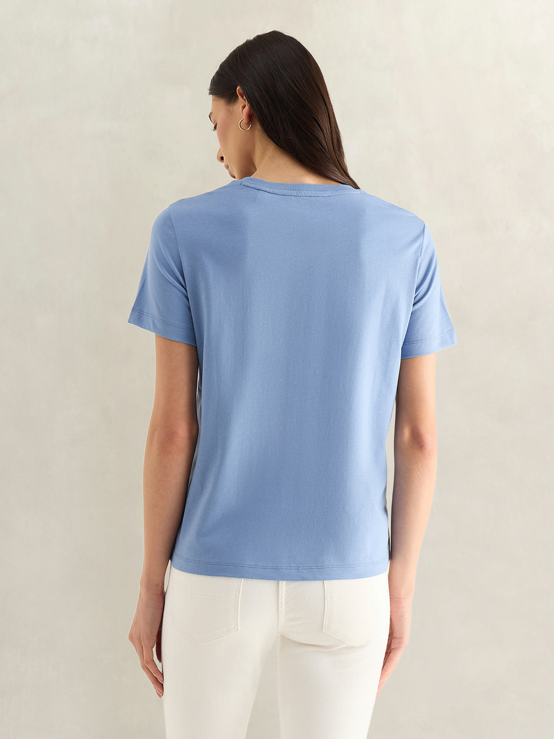 GANT Womens Blue Round Neck T-Shirt