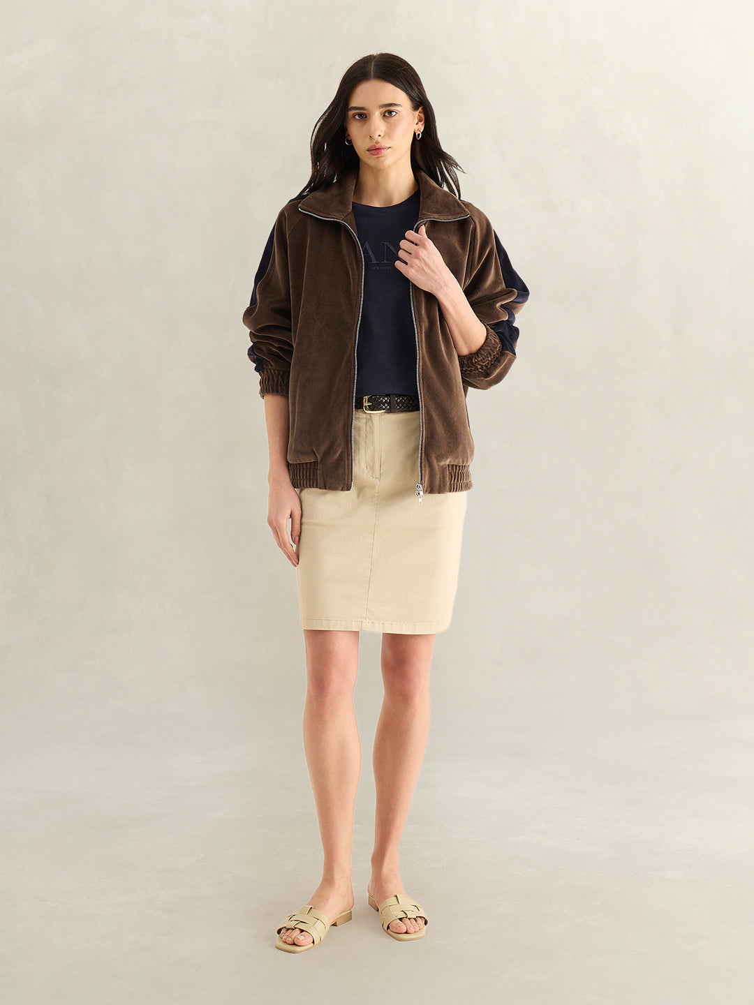 GANT Womens Navy Blue Round Neck T-Shirt