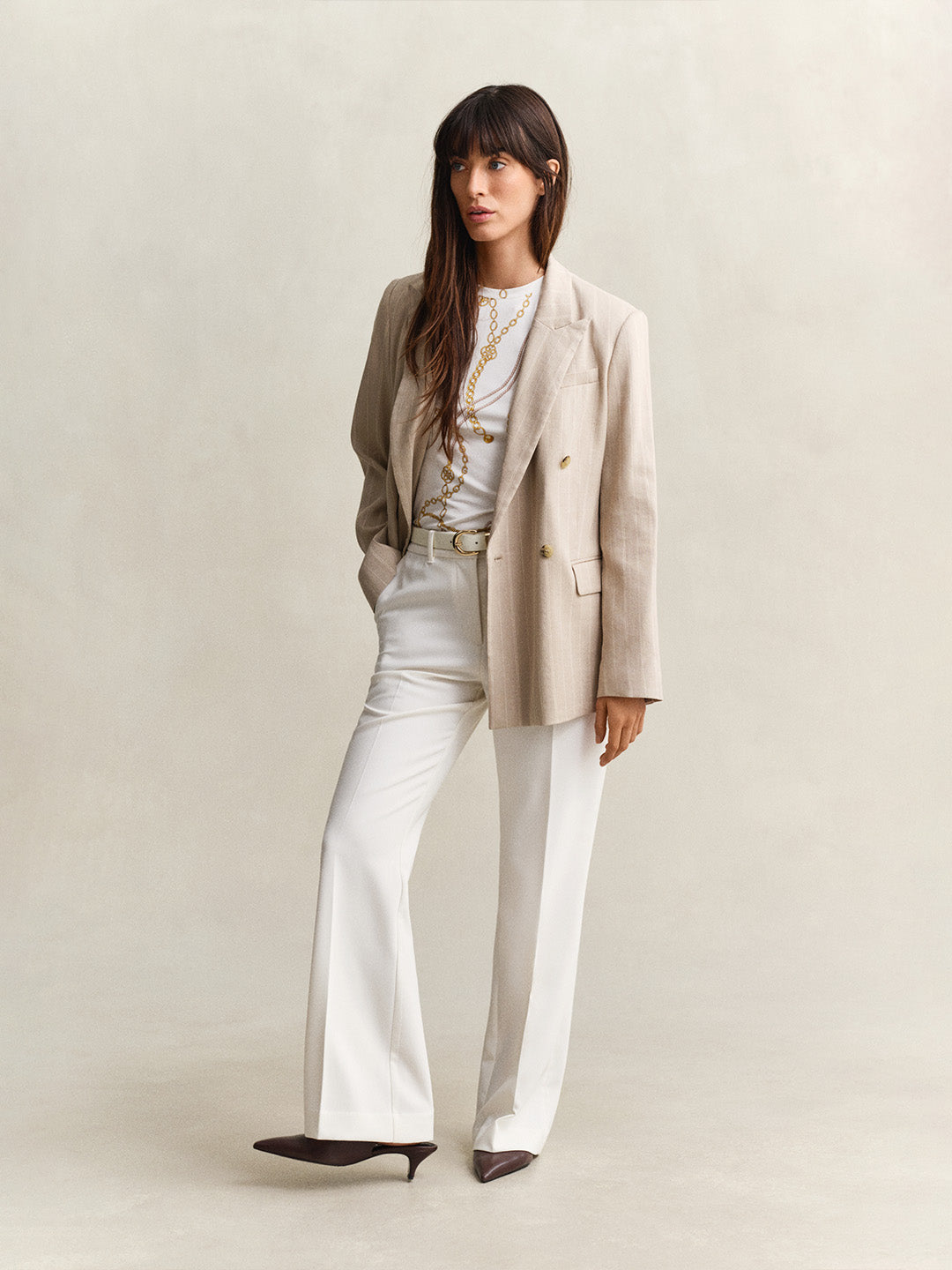 GANT Women White Printed Slim Fit Crew Neck T-Shirt