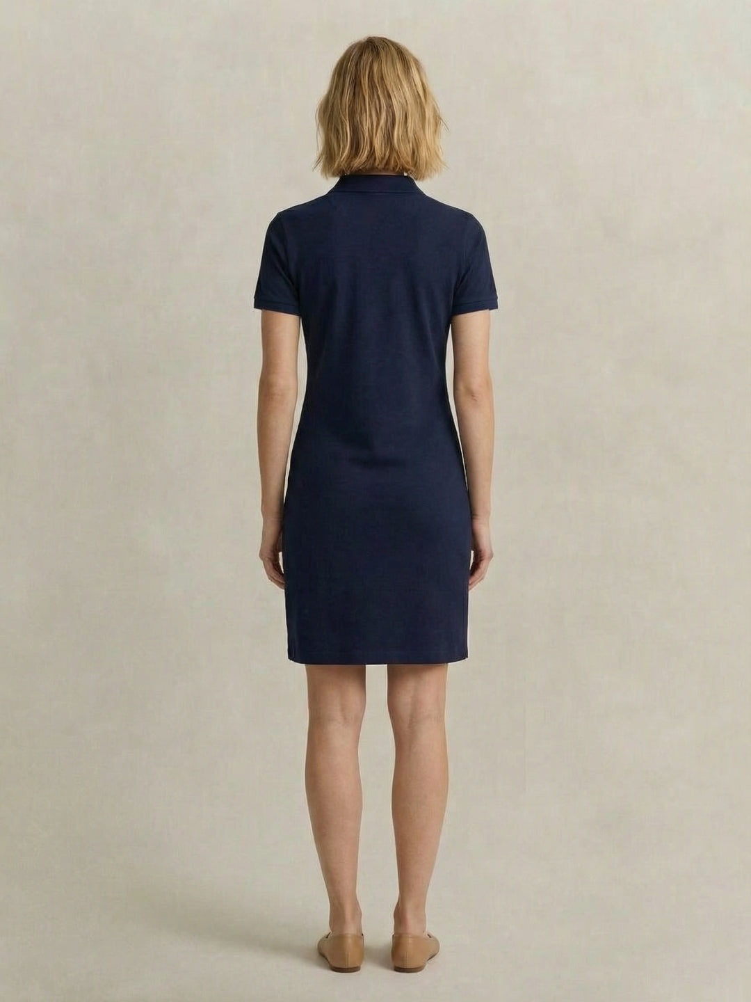 Gant Women Navy Blue Solid Stretchable Slim Fit Pique Dress