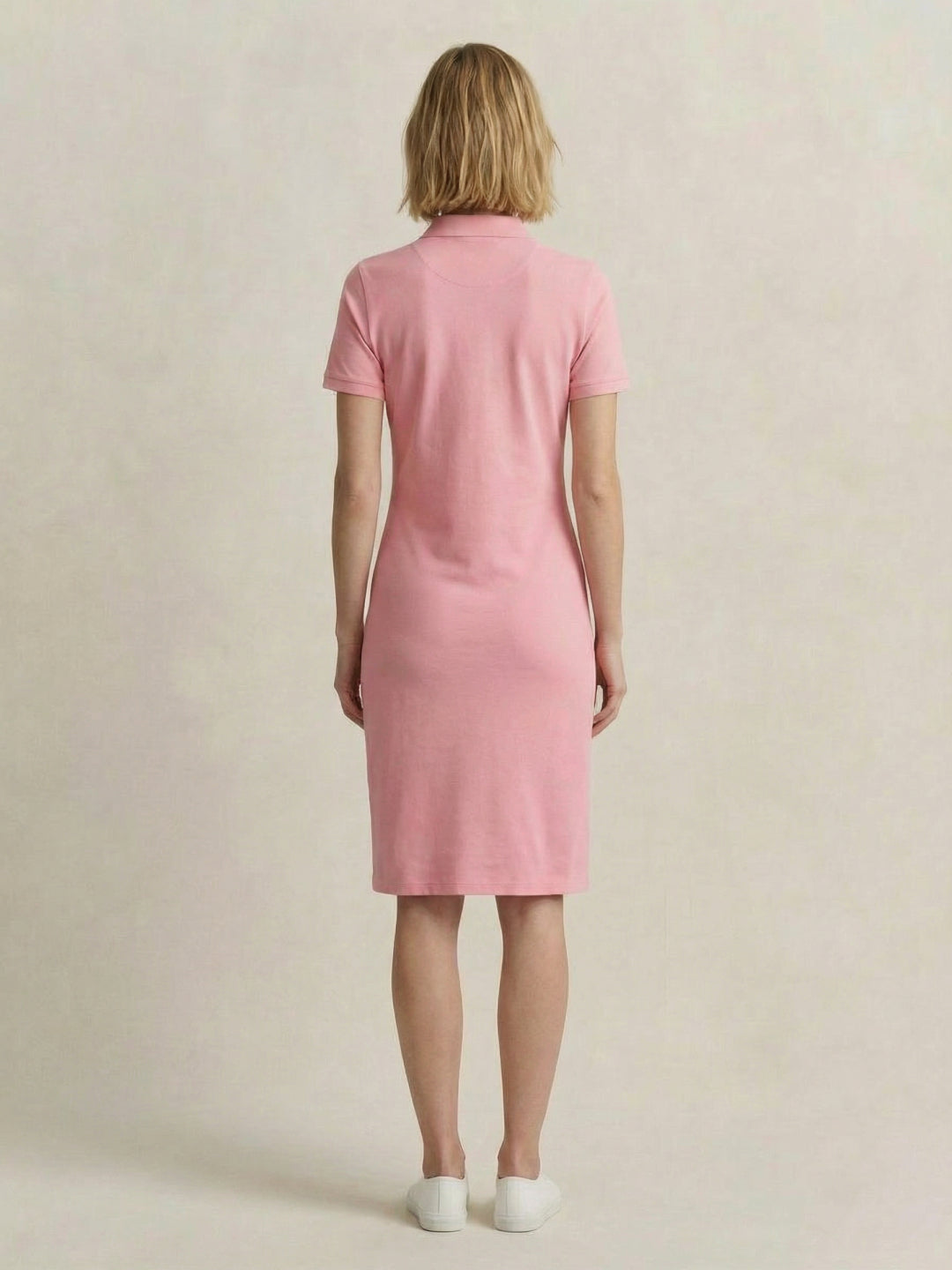 Gant Women Pink Solid Stretchable Slim Fit Pique Dress