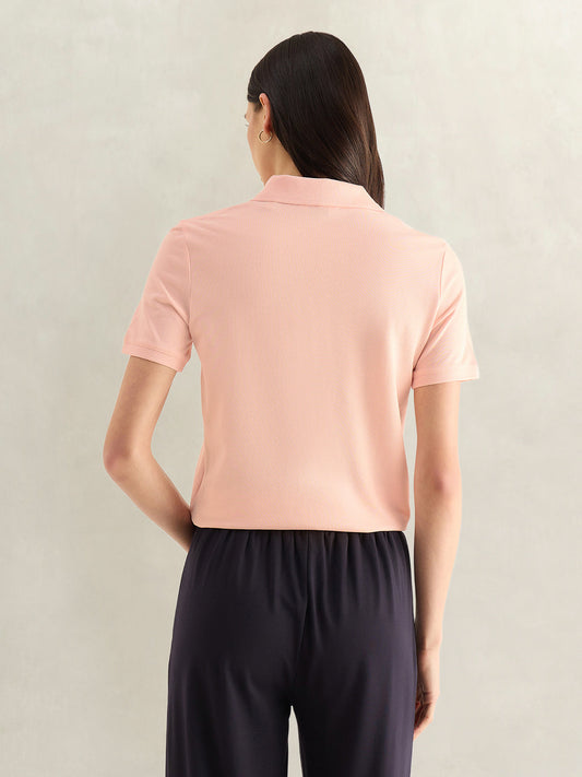 GANT Womens Pink Polo T-Shirt