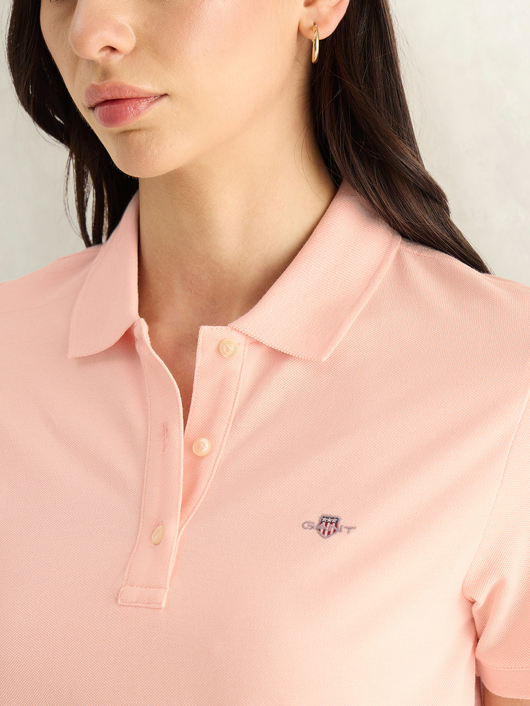 GANT Womens Pink Polo T-Shirt