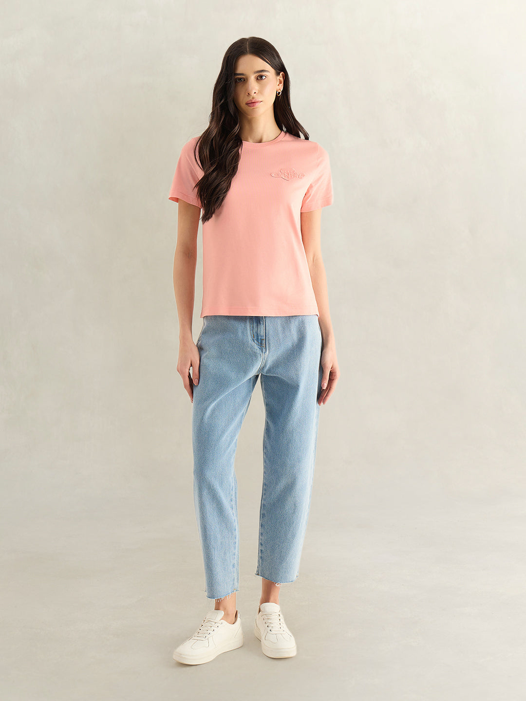 GANT Womens Pink Round Neck T-Shirt