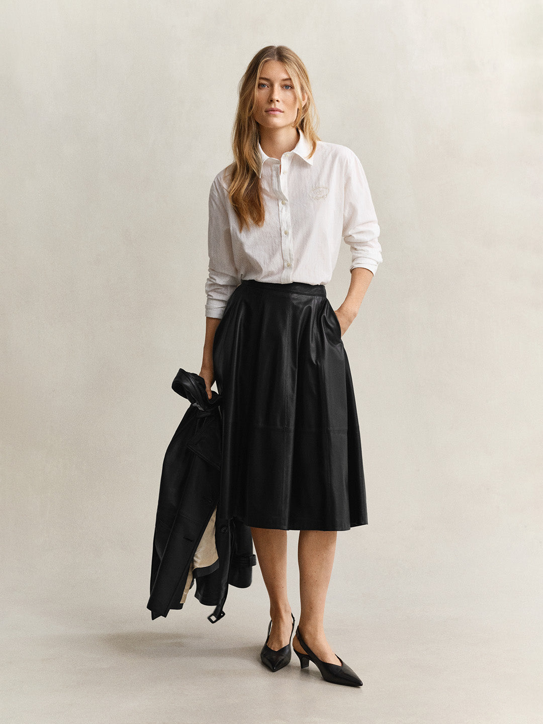 Gant Women White Cotton Striped Shirt