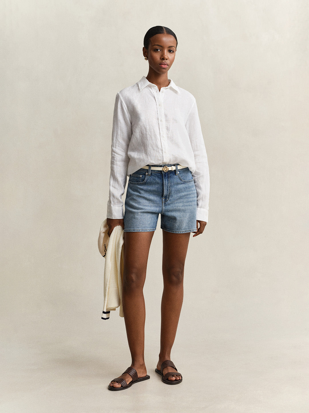 GANT Women White Pure Linen Shirt