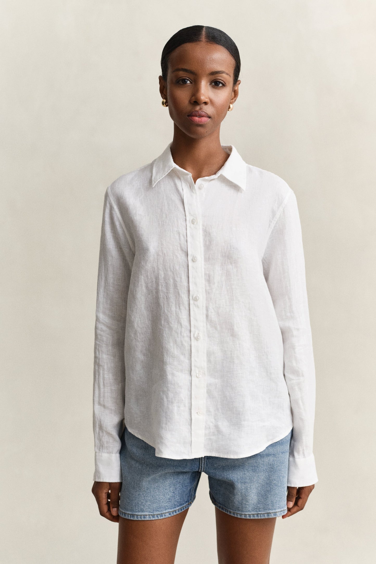 GANT Women White Pure Linen Shirt
