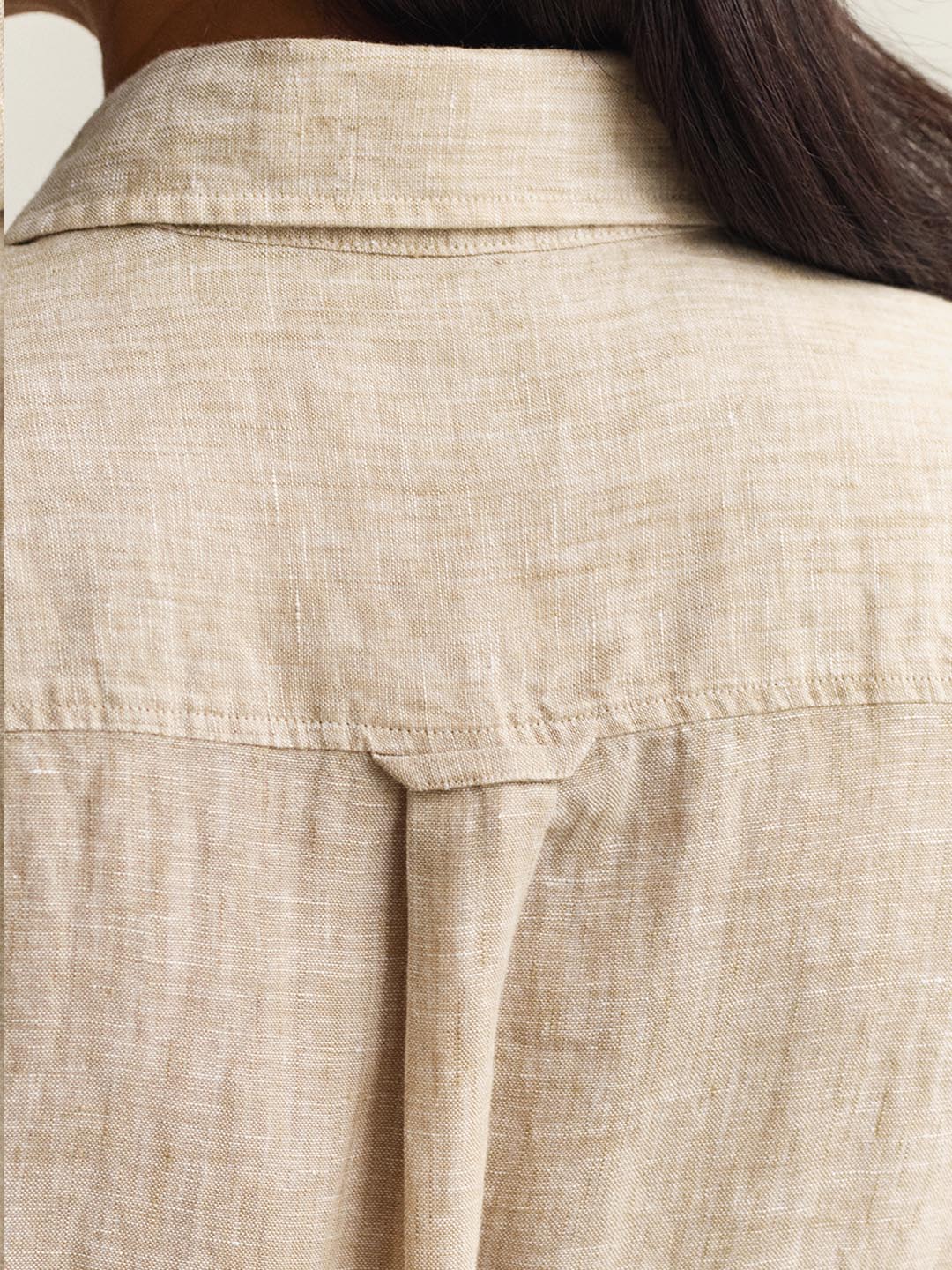 GANT Women Beige Midi Linen Dress