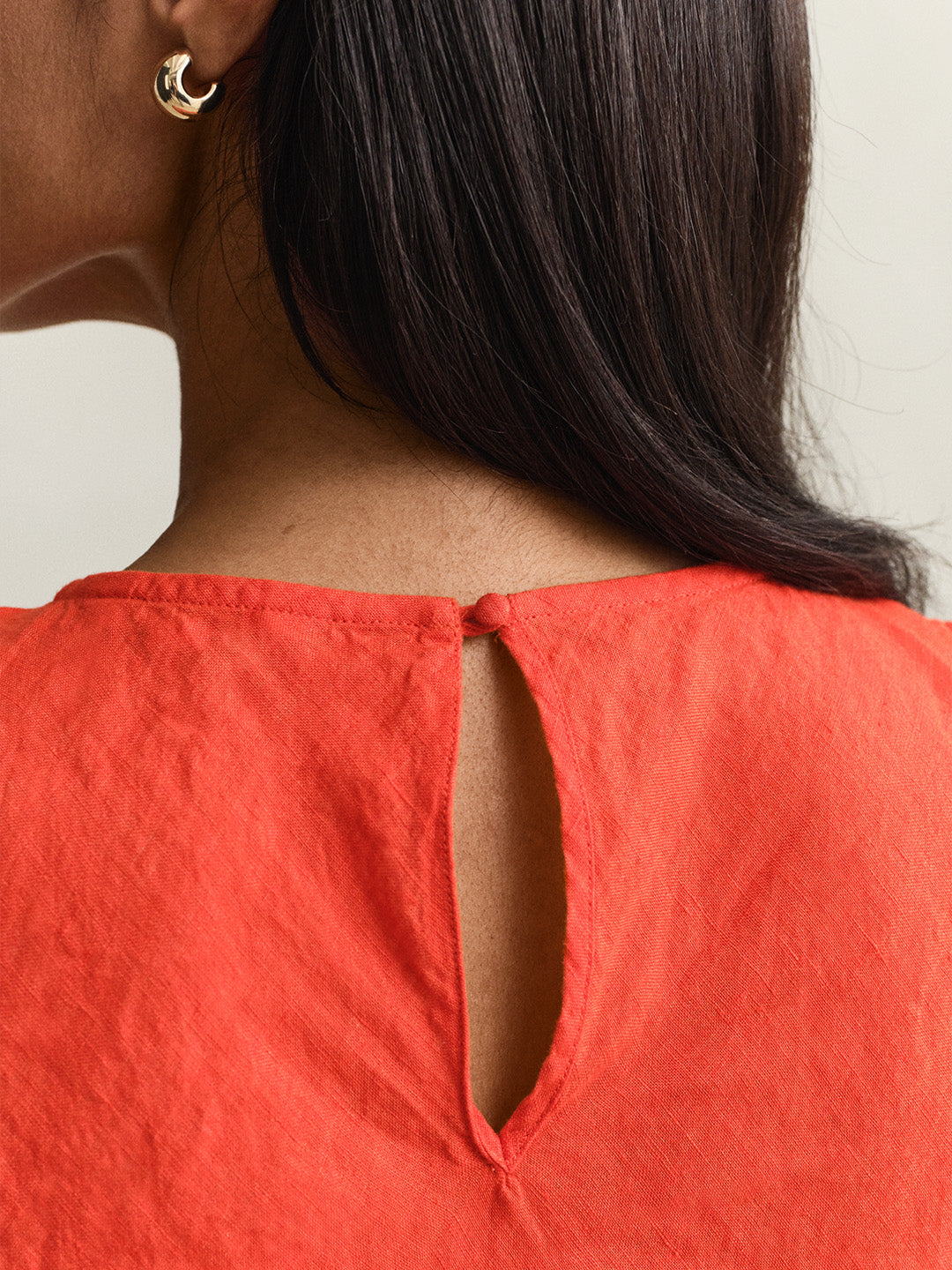 GANT Women Red Slim Fit Maxi Linen Dress