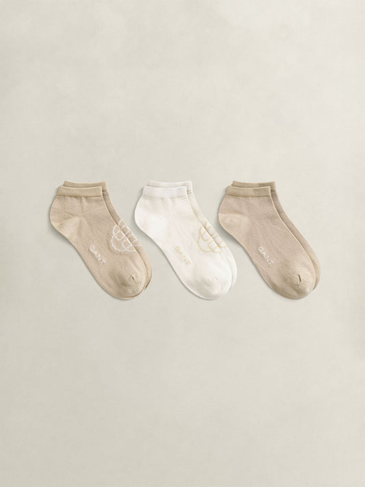 Gant Women Multicolour Printed Ankle Length Monogram Socks Pack of 3