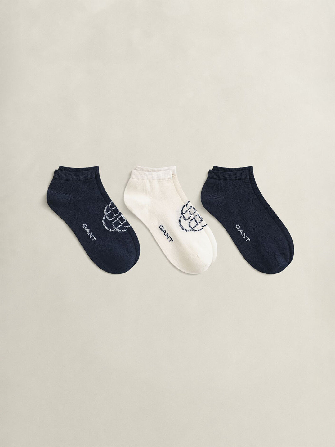 Gant Women Multicolour Printed Ankle Length Monogram Socks Pack of 3