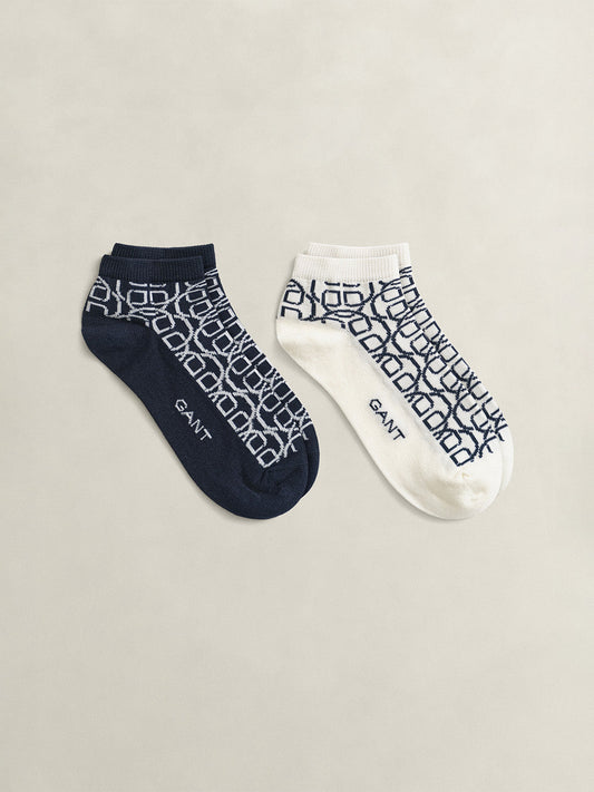 Gant Women Multicolour Printed Monogram Socks Pack of 2