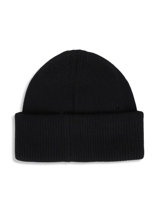 Gant Women Black Solid Beanie Cap