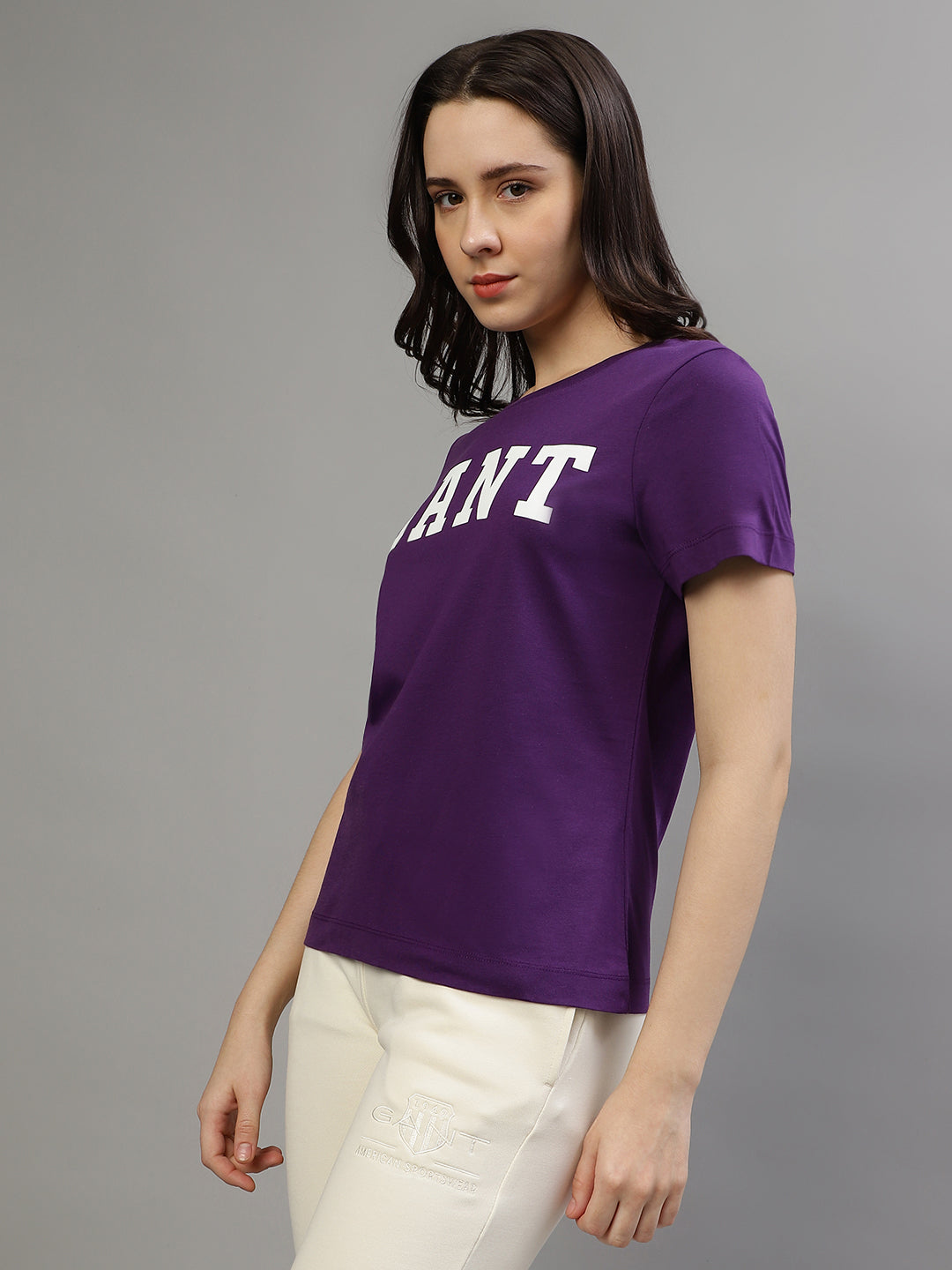 Gant Purple Fashion Printed Regular Fit T-Shirt