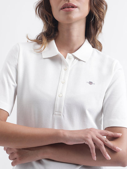 Gant White Fashion Slim Fit T-Shirt