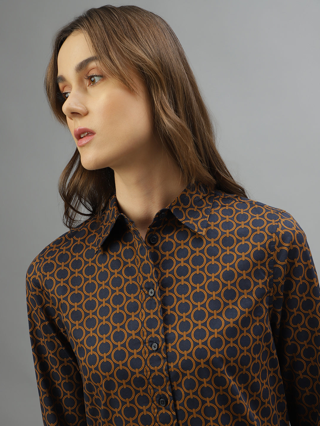 Gant Brown Fashion Printed Regular Fit Shirt