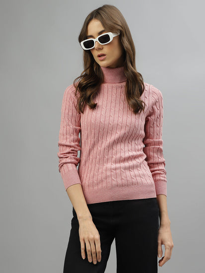 Gant Women Solid Turtle Neck Full Sleeves Sweater