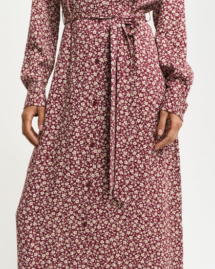 Gant Women Red Printed Spread Collar Full Sleeves Shirt Dress