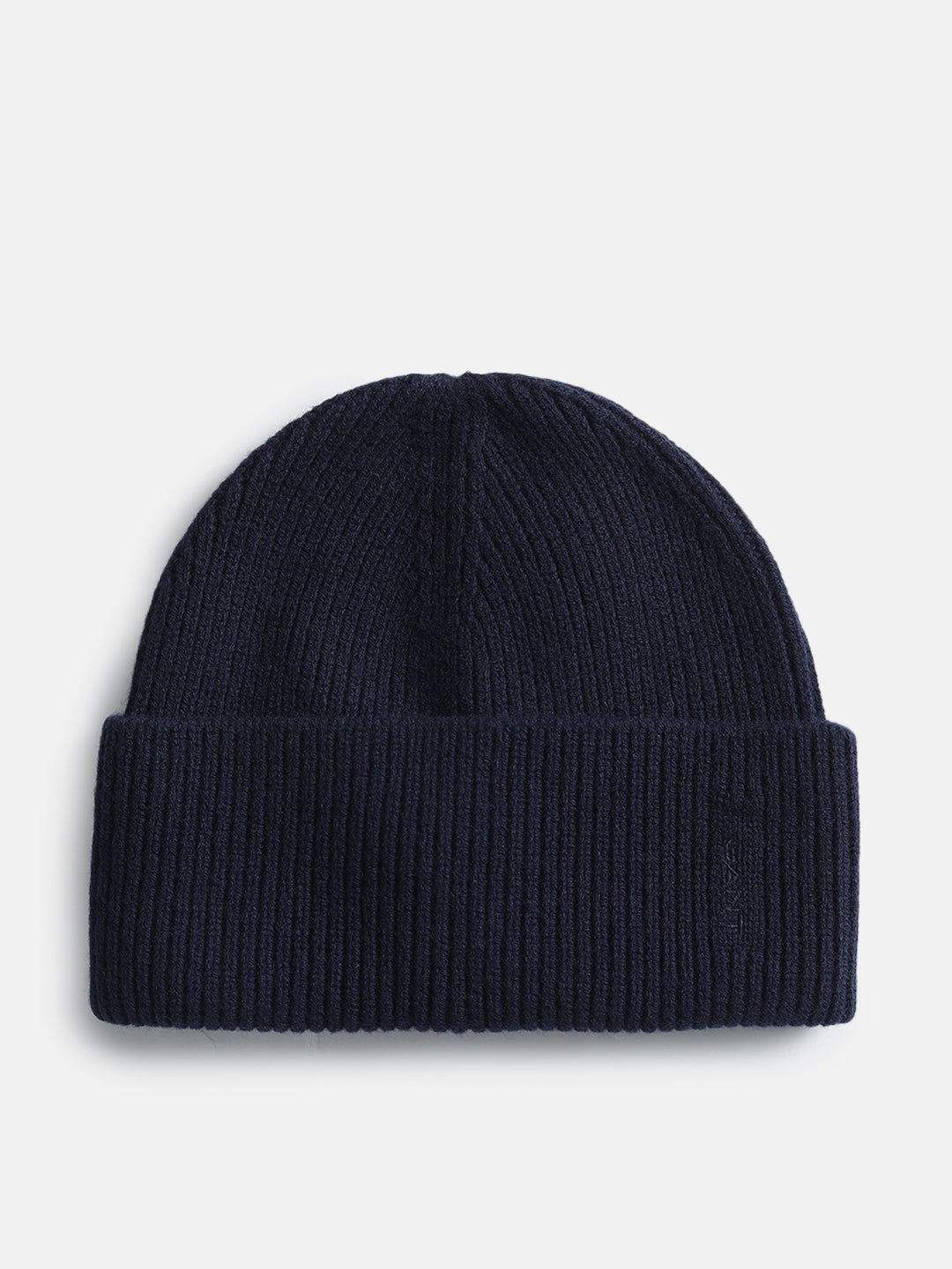 Gant Women Navy Blue Solid Beanie Cap