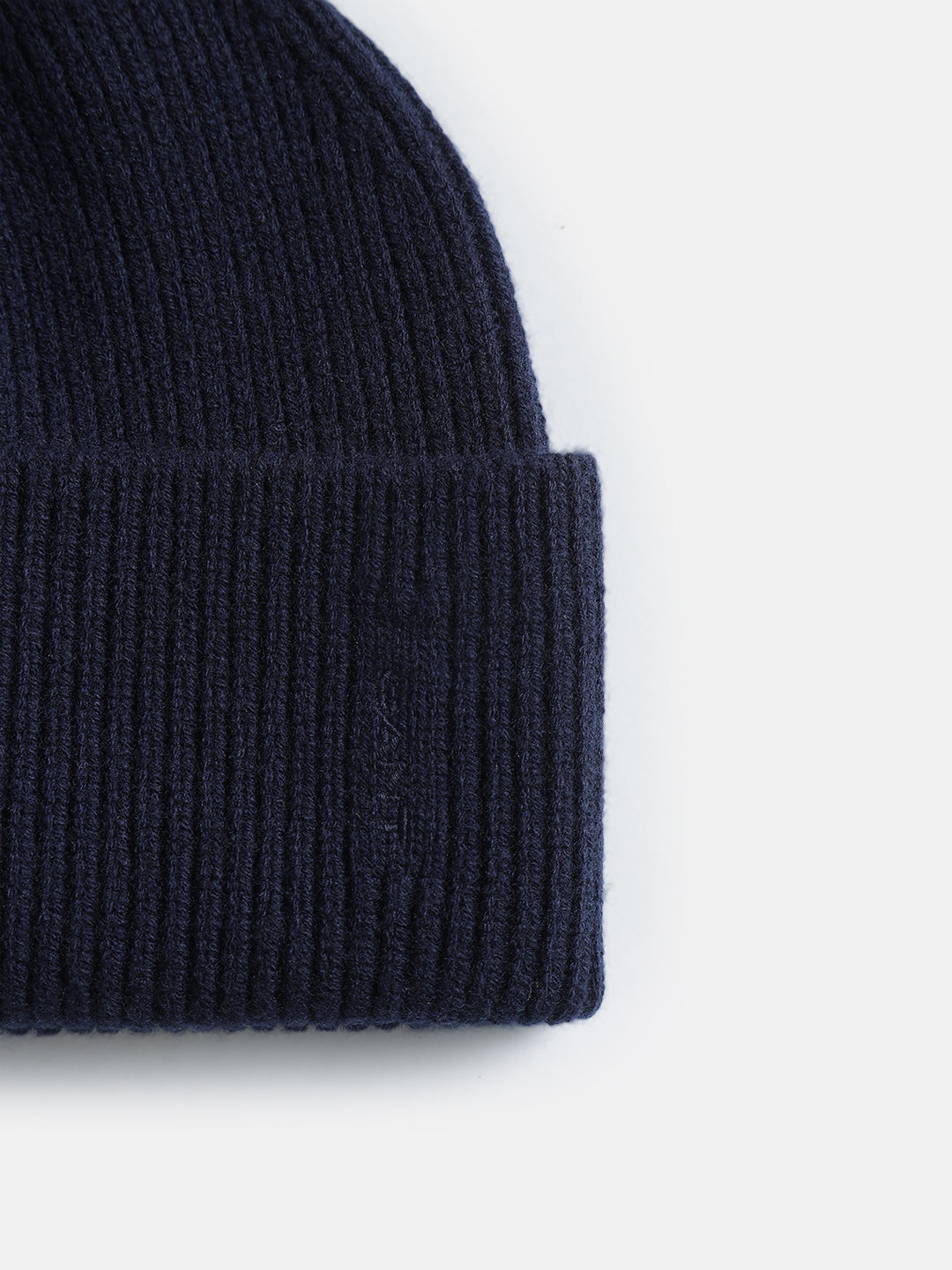 Gant Women Navy Blue Solid Beanie Caps - Main Image