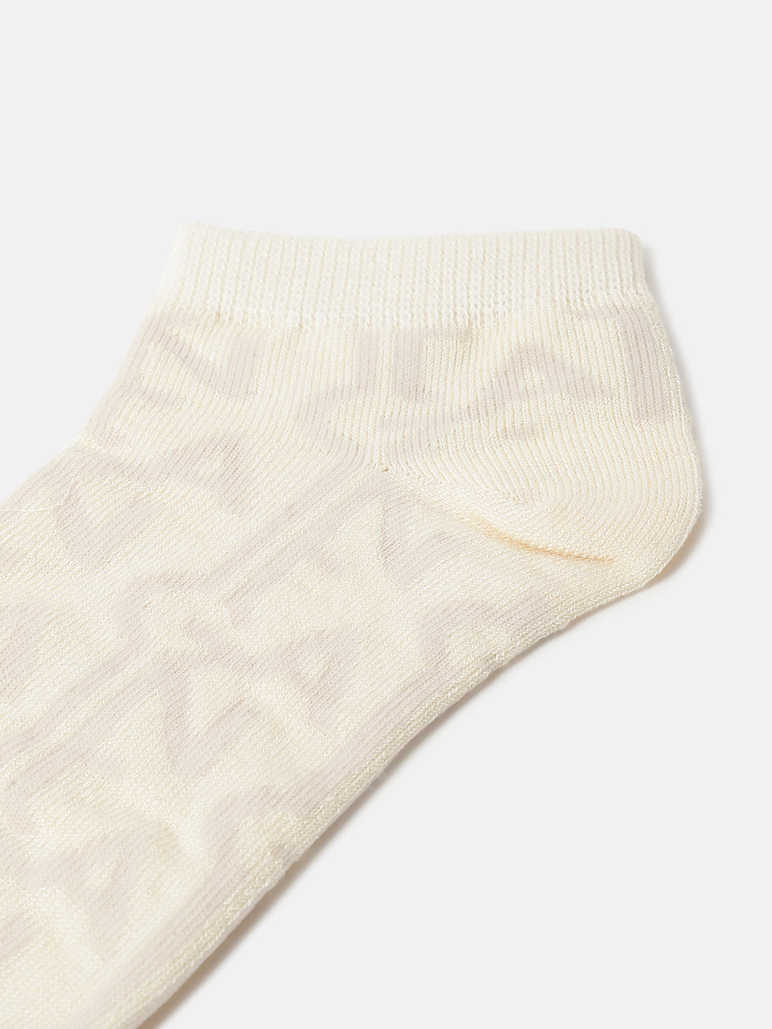 Gant Women Cream Patterned Ankle Length Socks (Pack of 1)