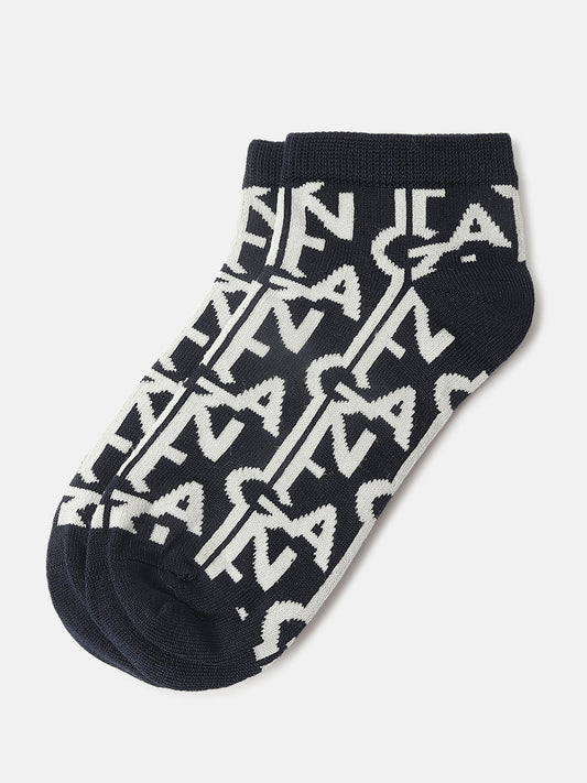 Gant Women Navy Blue Patterned Ankle Length Socks (Pack of 1)