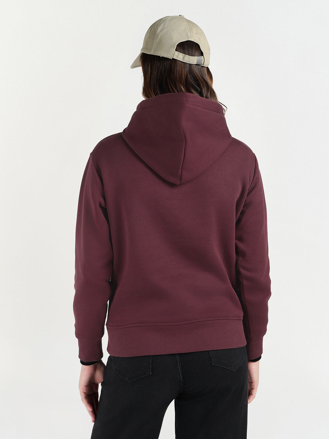 Gant Women Red Graphic Hooded Sweatshirt