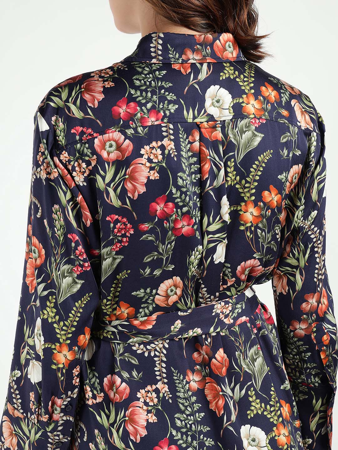 Gant Women Blue Printed Collar Dress