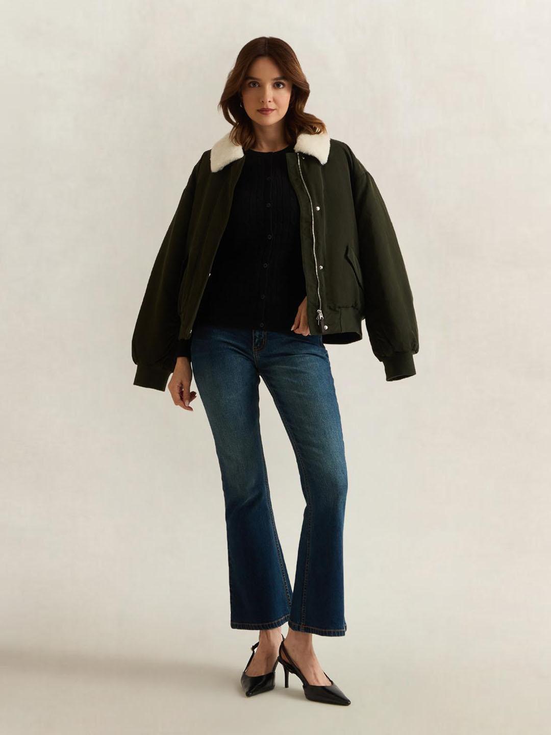 Gant Women Black Solid Slim Fit Cardigan