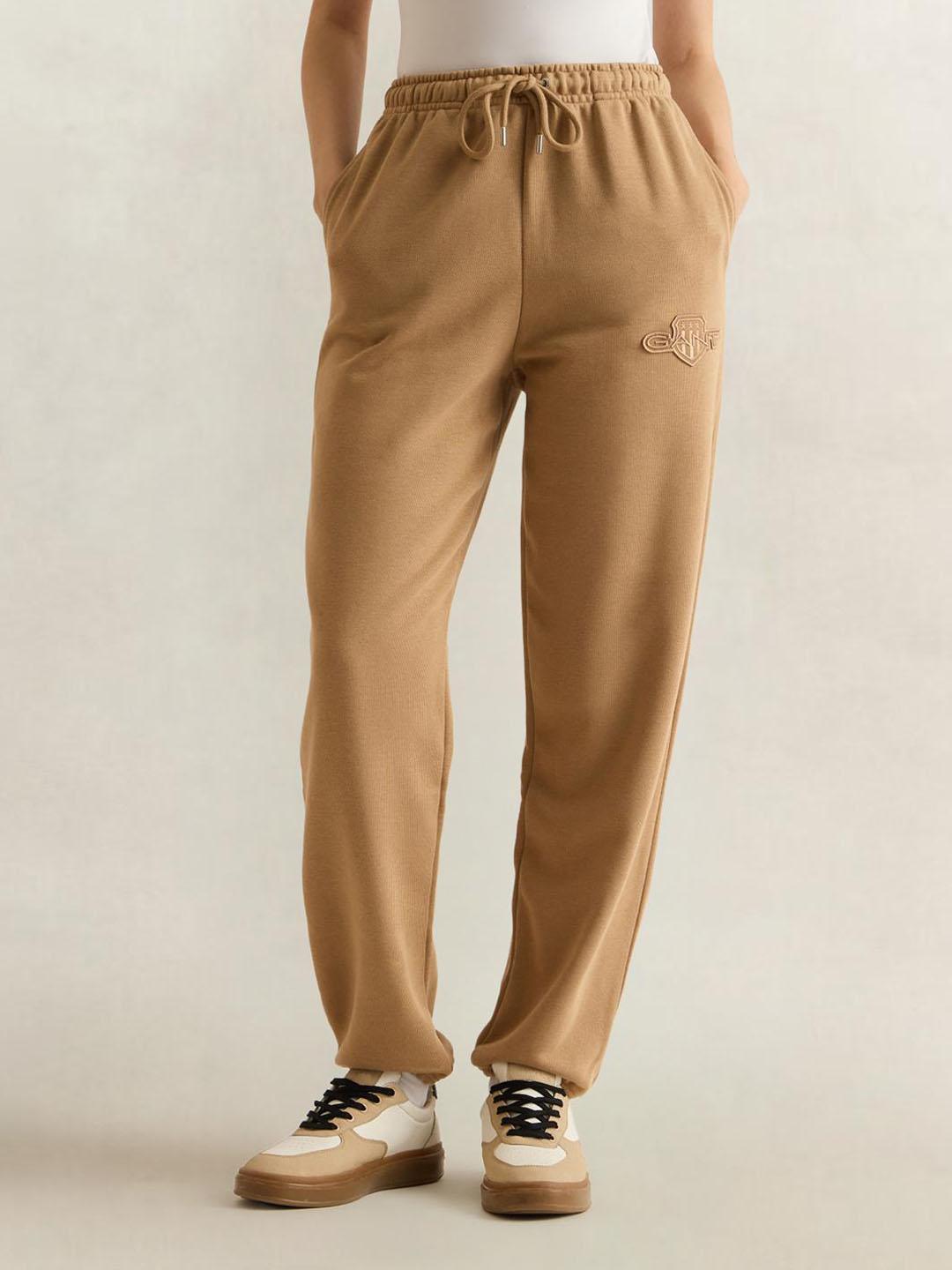 Gant Women Brown Solid Regular Fit Sweatpant