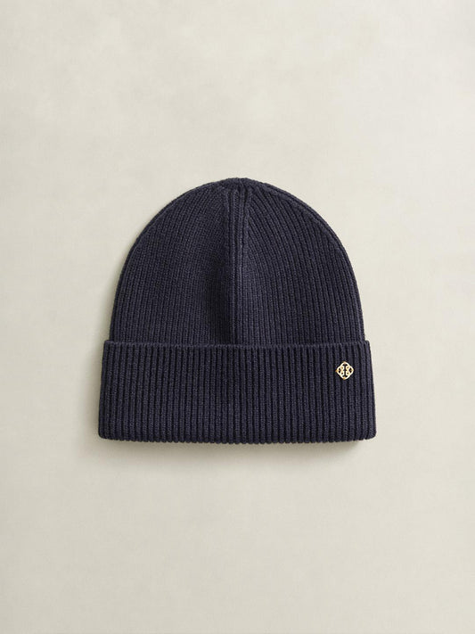 Gant Women Blue Solid Wool Beanies