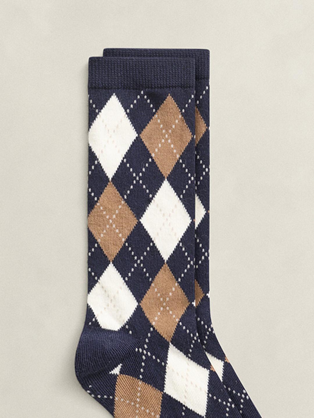 Gant Women Multicolour Argyle Check Socks