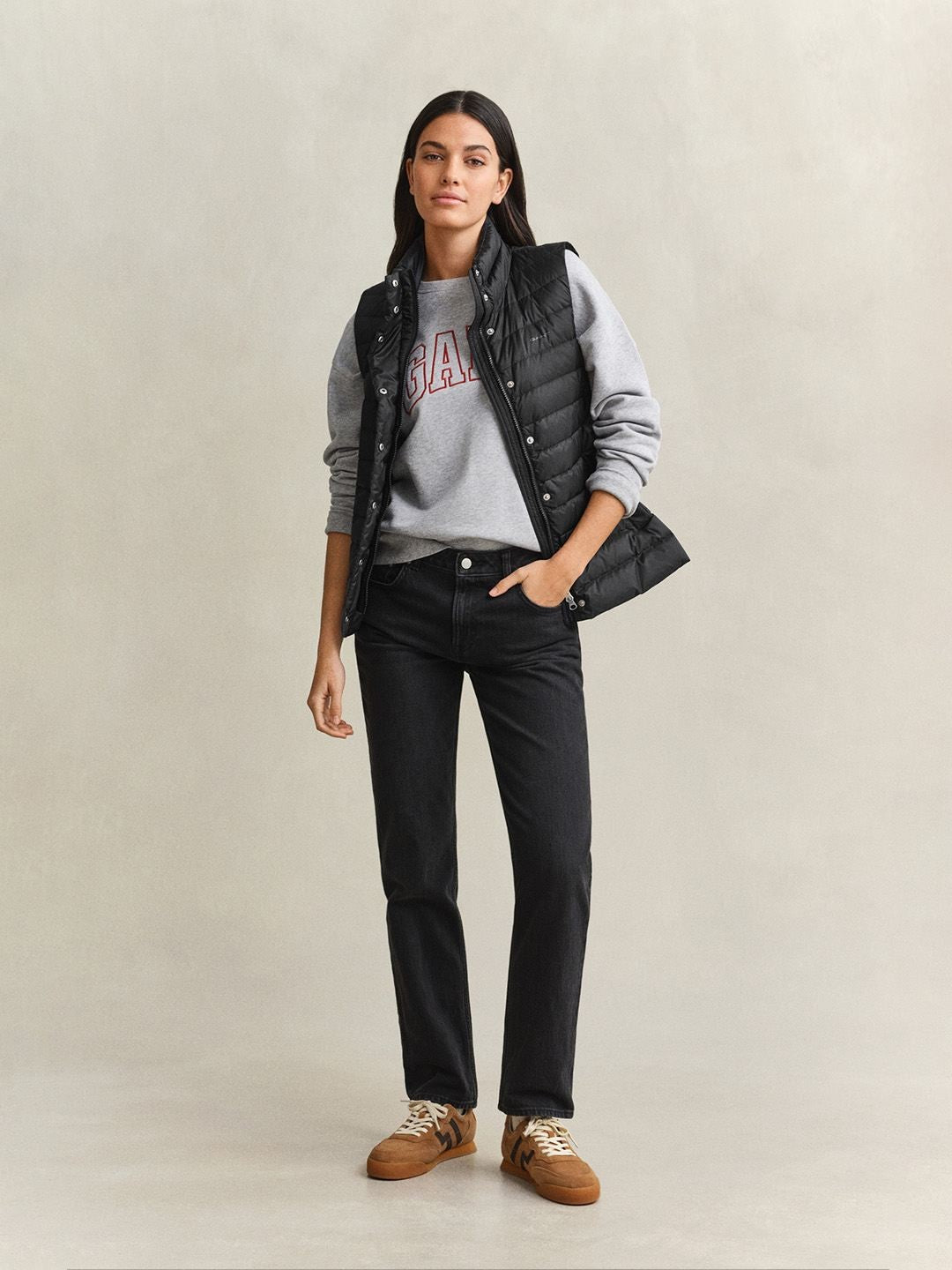 Gant Women Black Quilted Regular Fit Puffer Jacket