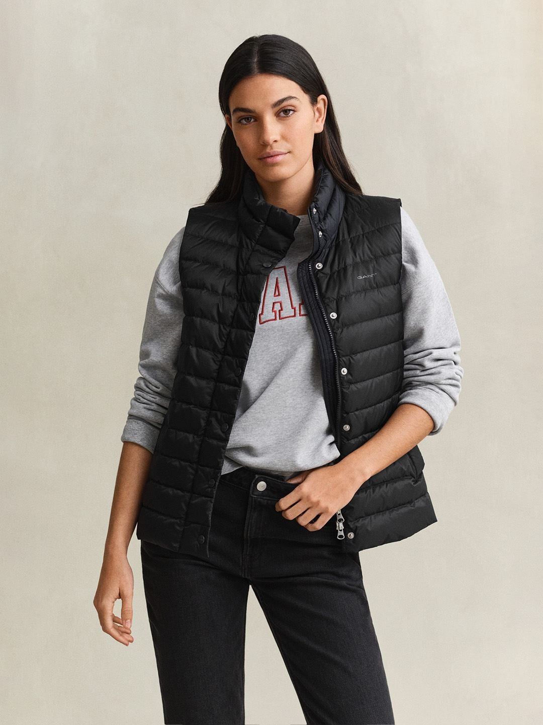Gant Women Black Quilted Regular Fit Puffer Jacket