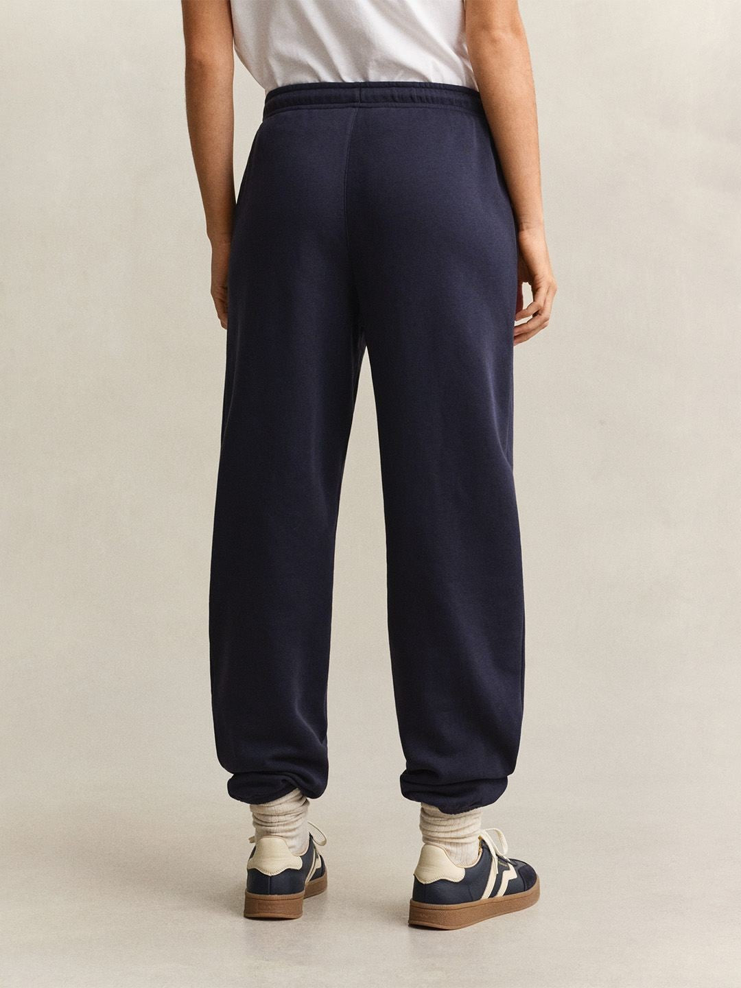 Gant Women Navy Blue Solid Regular Fit Sweatpant