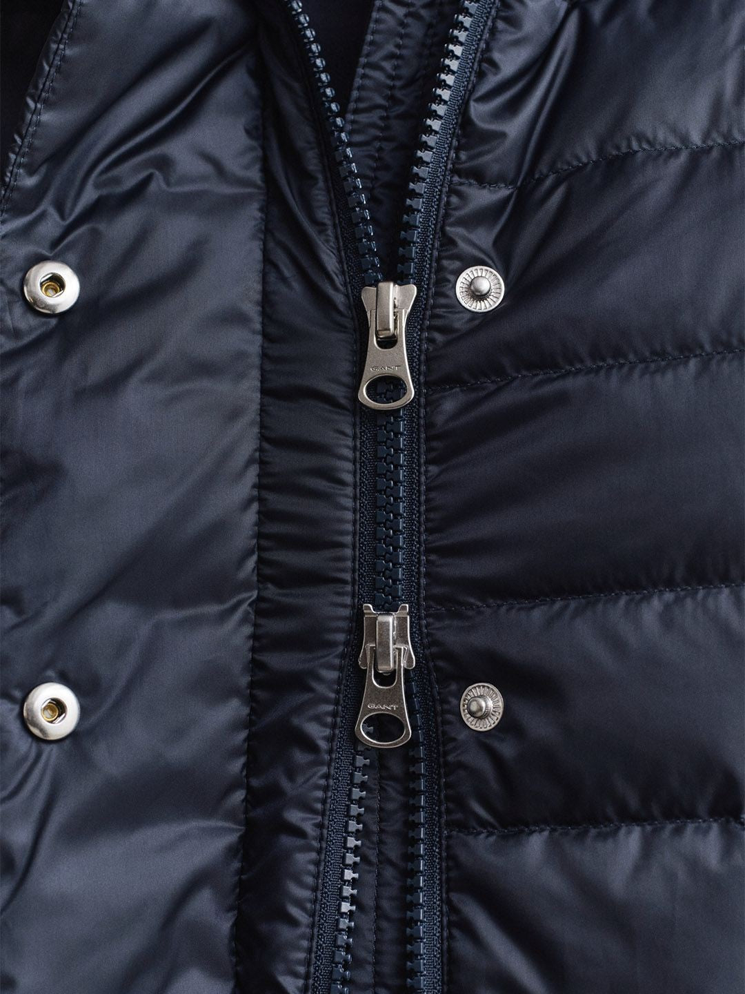 Gant Women Navy Blue Quilted Regular Fit Puffer Jacket