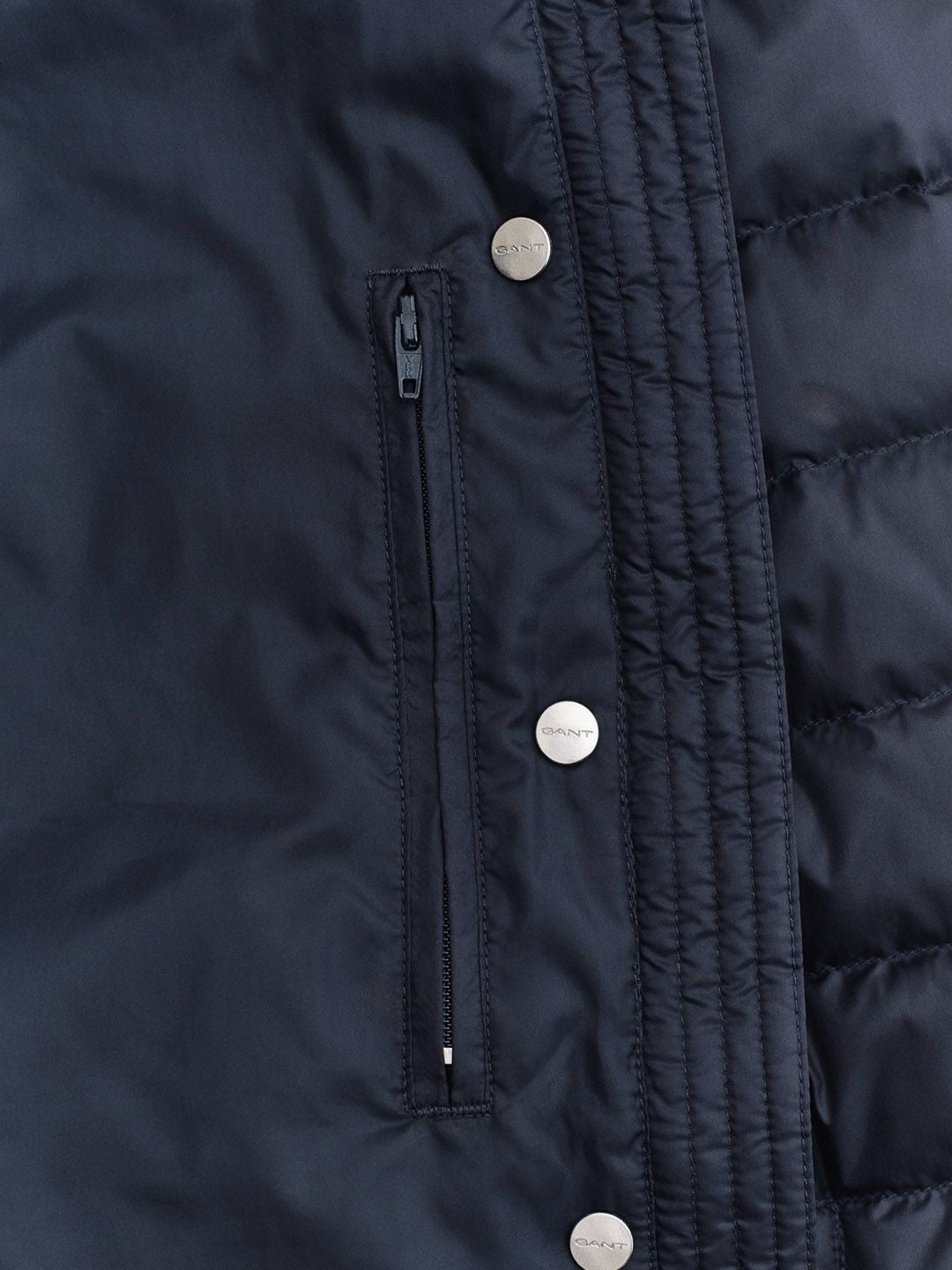 Gant Women Navy Blue Quilted Regular Fit Puffer Jacket