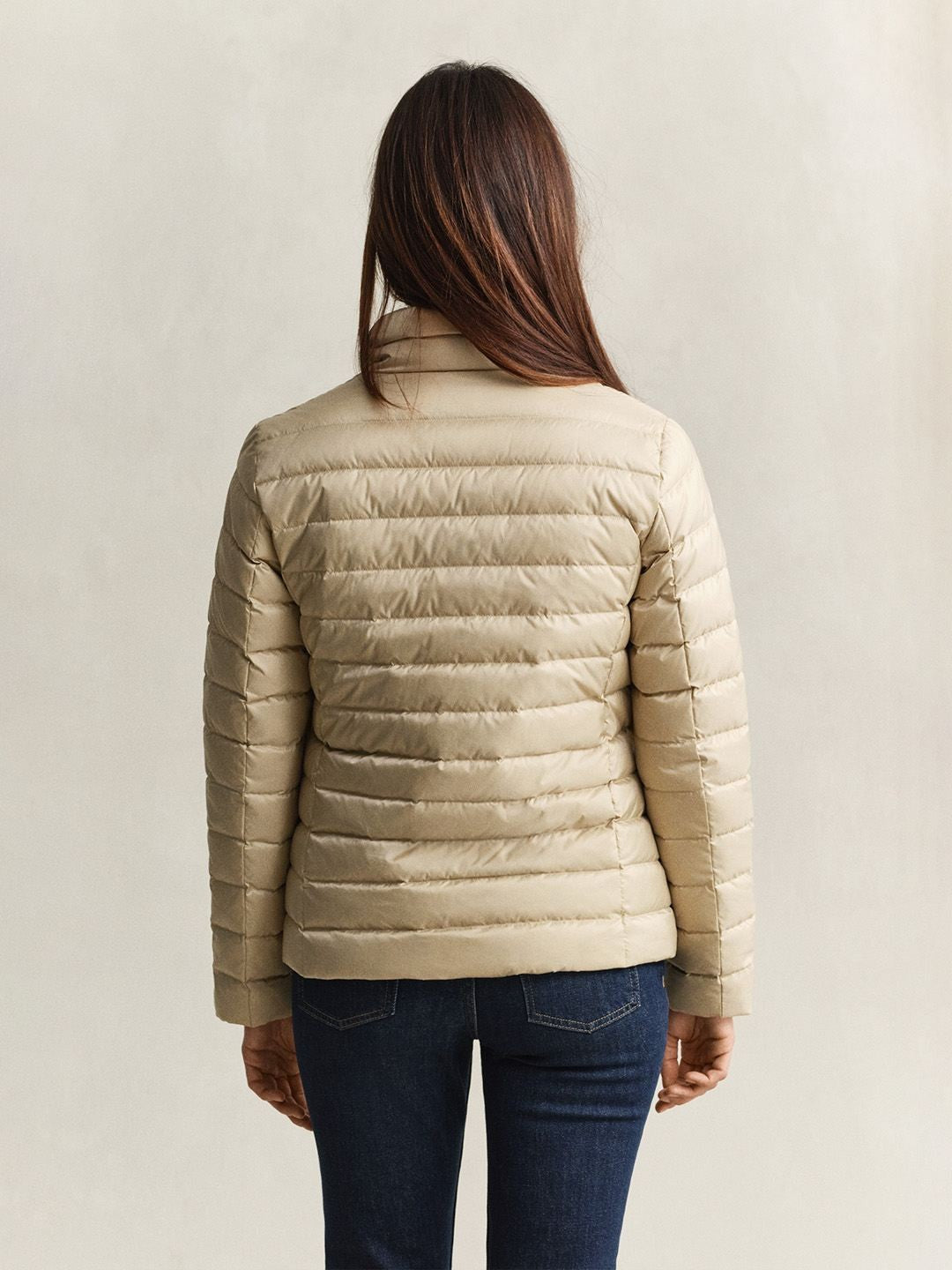 Gant Women Beige Quilted Regular Fit Puffer Jacket