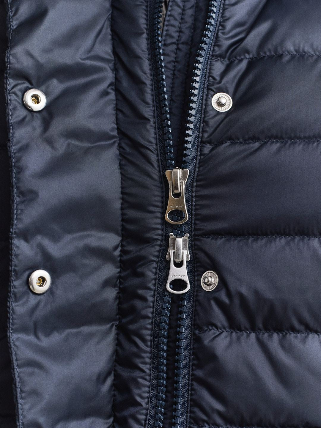 Gant Women Navy Blue Quilted Regular Fit Puffer Jacket