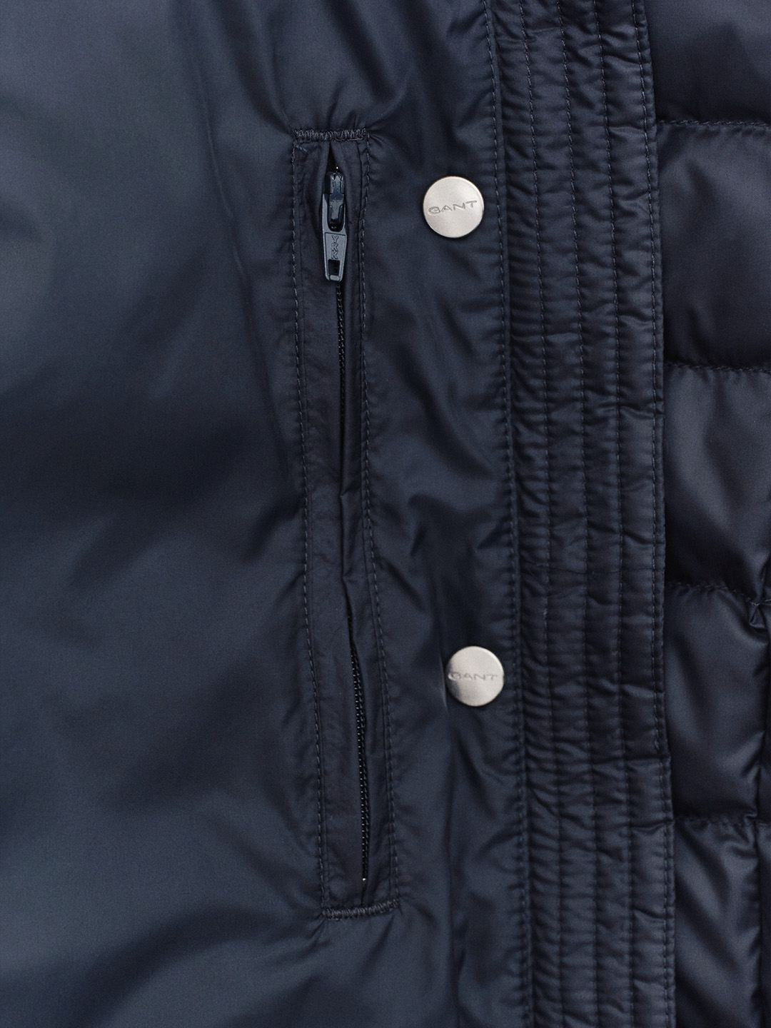 Gant Women Navy Blue Quilted Regular Fit Puffer Jacket