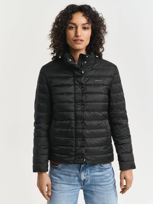 Gant Women Black Solid Stand Collar Jacket