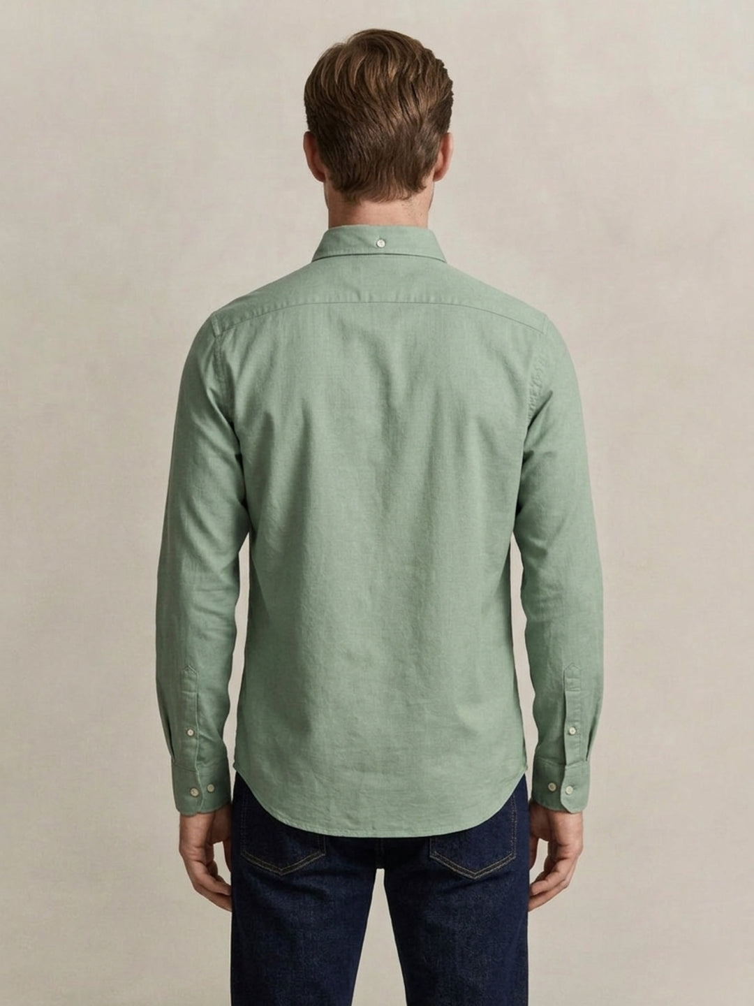 Gant Men Green Solid Regular Fit Pure Cotton Shirt