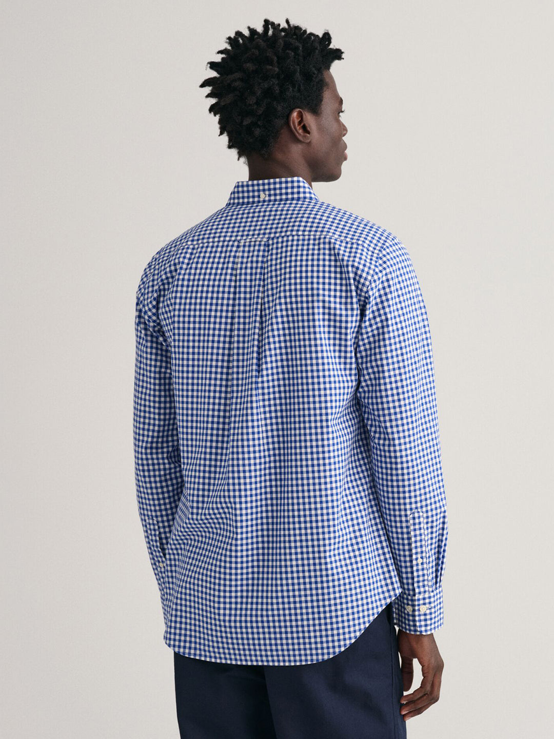 Gant Men Blue Check Collar Shirt