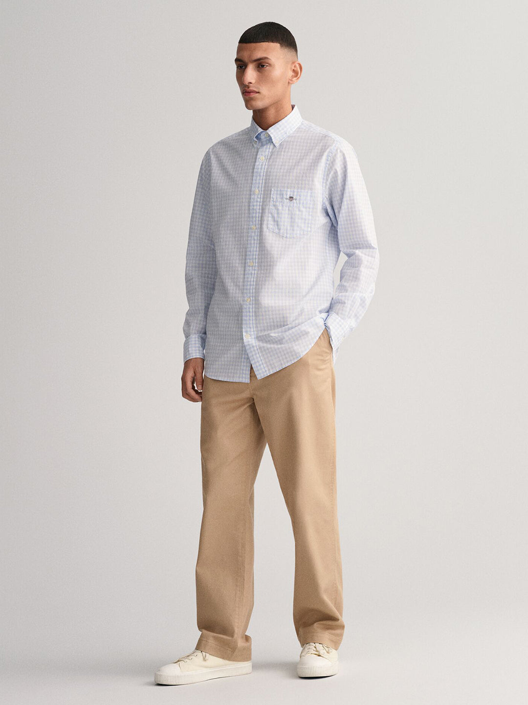 Gant Men Blue Check Collar Shirt